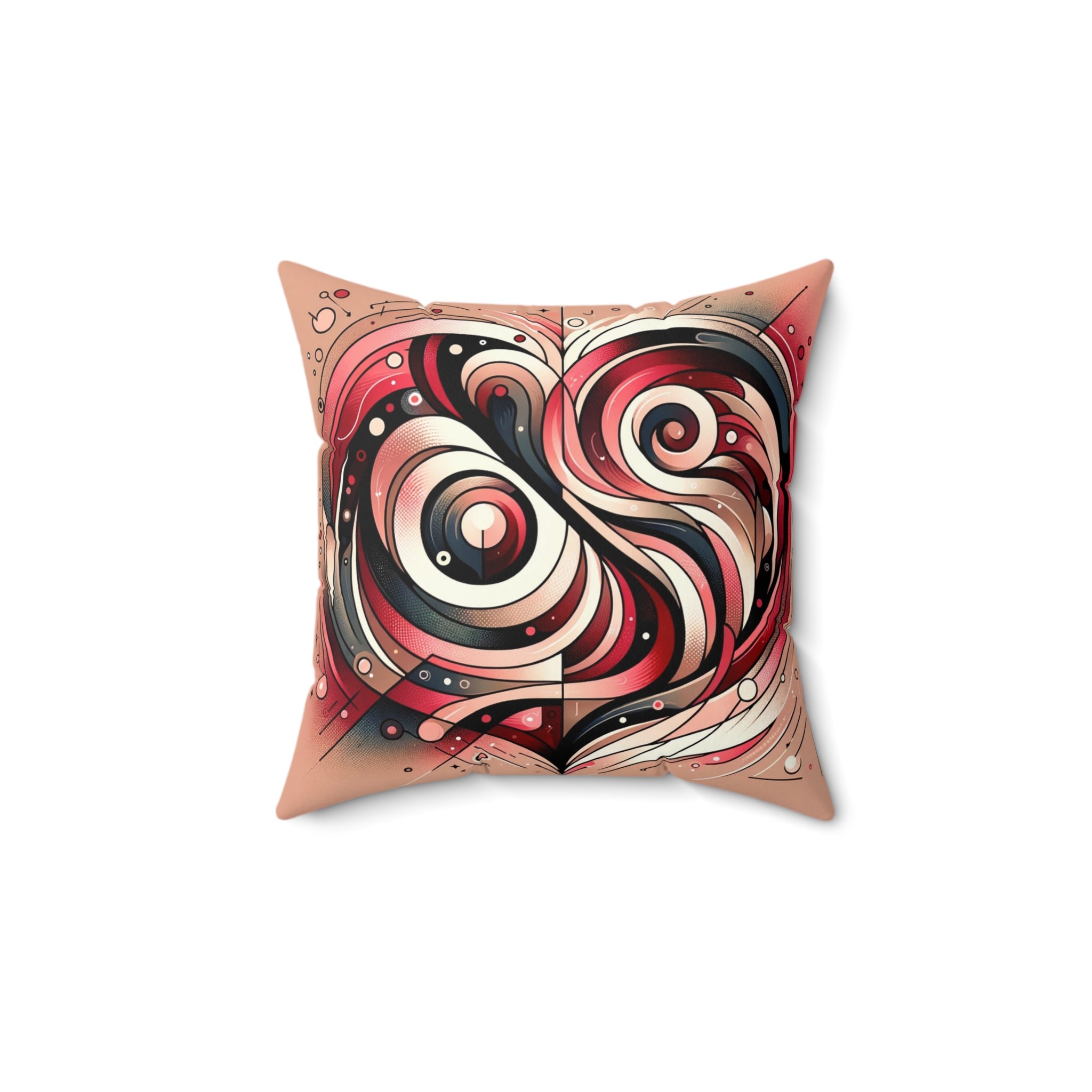 Spun Polyester Square Pillow-Fairy, Heart, Butterfly