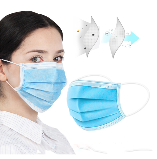 Face Masks Disposable 3 Layers Dustproof