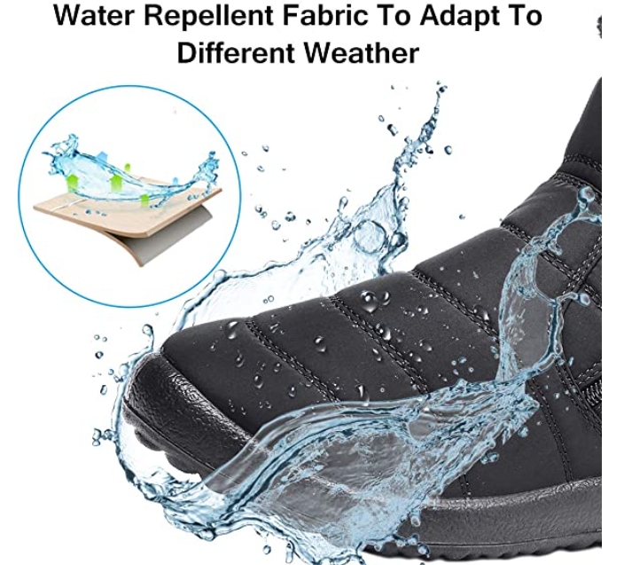 Women Waterproof Fur Lined Non-slip Winter Ankle Boots