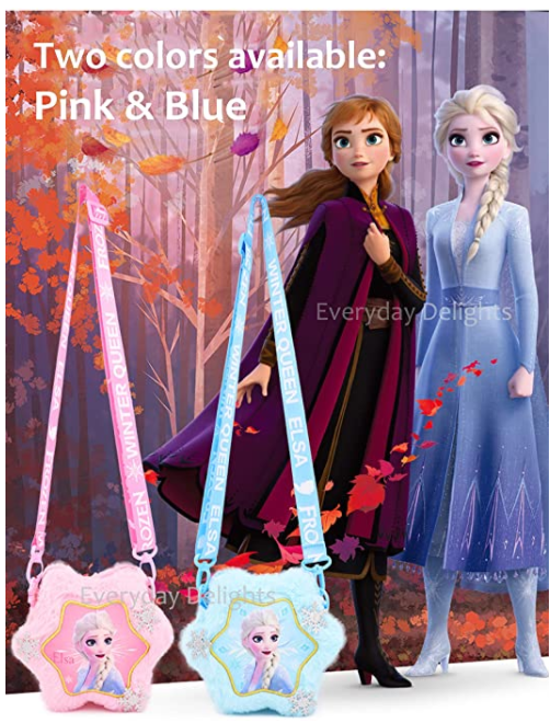 Elsa Princess Plush Snowflake Bag