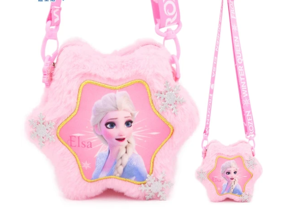 Elsa Princess Plush Snowflake Bag