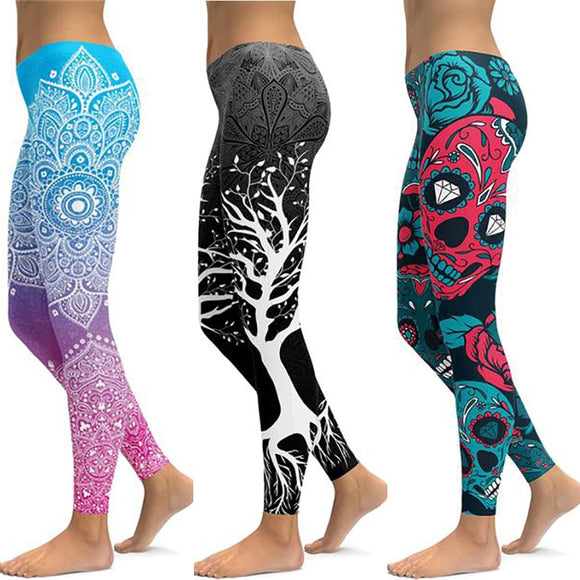 Unique Print Yoga  Fitness Leggings