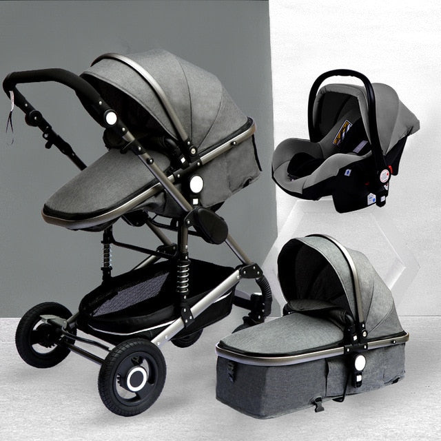 Luxurious 3 in 1 Folding Baby Stroller