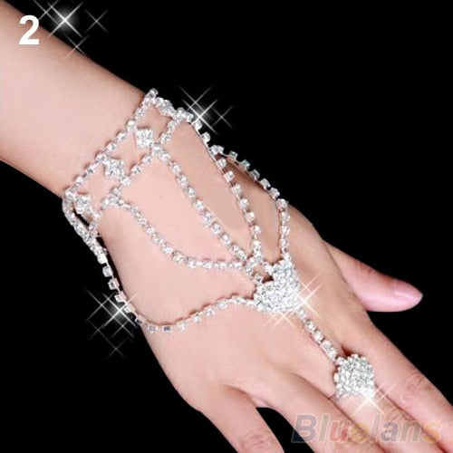 Adjustable Crystal Rhinestone Slave Bracelet