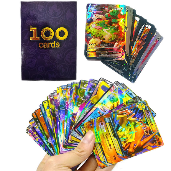 100Pcs/Box Mega Pokemons VMAX GX -EX Cards