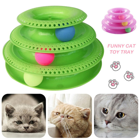 Three Levels Cat Toy Tower