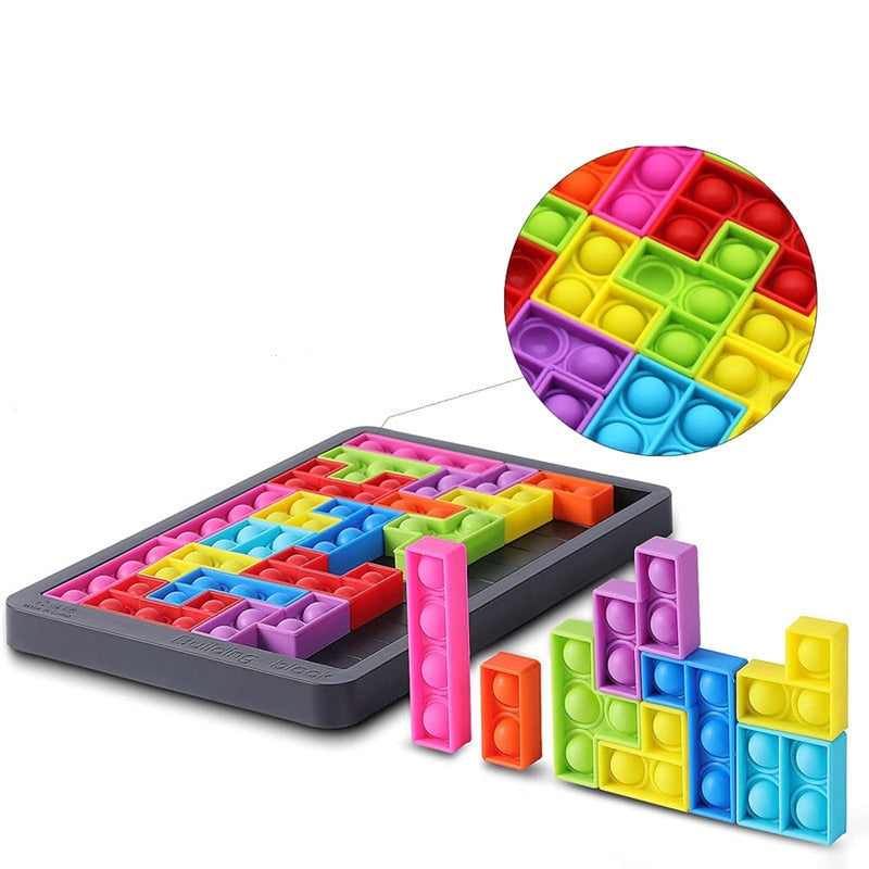 Push Bubble Building Blocks Puzzle Game