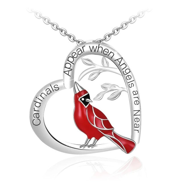 Seiyang Cardinals Necklace Round Crystal St Louis Cardinals Baseball Fan  Gift When Cardinals Appear Angels are Near Sterling Silver Birthday Jewelry